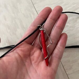 Crystal Drawstring Cord Necklace